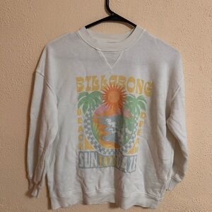Billabong White Sweatshirt with Vibrant Graphic